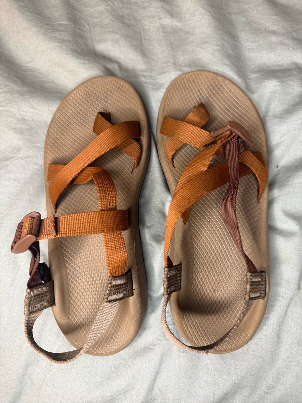 Chaco Men's Z/1 Classic Sandals Burnt Orange and Tan Size 12